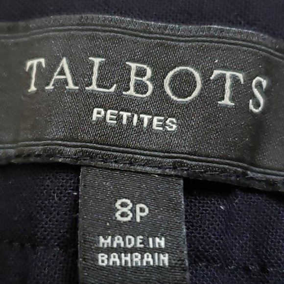Talbots Women’s Petites Heritage Straight Dark Blue Trouser Pants 8p - Picture 8 of 10